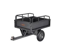 Remorque à Benne Basculante-VEVOR-283 L-Remorque de Tracteur Tondeuse à Gazon de Jardin en Acier-Capacité de Charge 226,8 kg