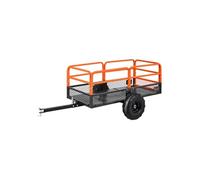 VEVOR Remorque à Benne Basculante, 623 L, Remorque de Tracteur Tondeuse à Gazon de Jardin en Acier, Capacité de Charge 725,75 kg, avec Pneus 40,64 cm, Chariot de Transport à Déversement pour VTT, UTV
