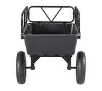 Remorque à Benne Basculante-Duoku-283 L-Idéale pour Tracteurs Tondeuses et Êquipements de Jardin-Fabriquée en Polyéthylène Robuste