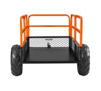 Remorque à Benne Basculante-Duoku-623 L-Remorque en Acier pour Tracteur Tondeuse et Jardin-Êquipée de Pneus de 40,64 cm