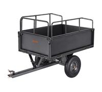 VEVOR Remorque à Benne Basculante Tracteur Tondeuse à Gazon Acier 481 L 272 kg