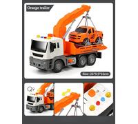 Remorque À Grande Inertie Pour Enfants, Jouet Musical Léger, Grue De Transport Routier, Modèle D'ingénierie, Voiture Pour Garçon, Cadeau D'anniversaire
