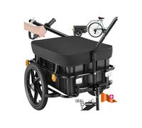 Remorque à vélo multifonctionnelle jusqu'à 50kg avec caisson amovible