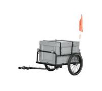 Remorque à vélo pliable avec coffre de rangement charge max. 40 Kg gris Gris G
