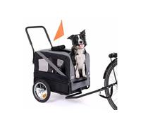Remorque À Vélo Pour Chien Tilly Avec Réflecteurs 128 X 52 X 102 Cm Pour Animaux De Compagnie - Idmarket Noir
