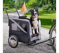 Remorque À Vélo Pour Chien Tilly Avec Réflecteurs 128 X 52 X 102 Cm Pour Animaux De Compagnie - Idmarket Noir