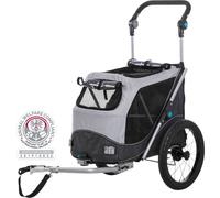 TRIXIE Roulotte de vélo - pliable - S: 58 × 93 × 74/114 cm - Gris - Pour chien