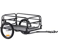 Remorque à vélo VEVOR, capacité de charge de 72 kg, chariot à vélo robuste, rangement compact et fermeture rapide avec attache universelle, roues de 40,6 cm, convient aux roues de vélo de 55,9-71,1 cm