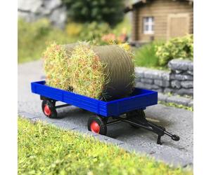 Remorque agricole, avec balles de foin - BUSCH 59975 - HO 1/87