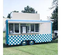Remorque alimentaire à vendre, camion de nourriture entièrement équipé avec cuisine complète, chariot à hot dog et réfrigération pour la vente routière ou les services de restauration à usage
