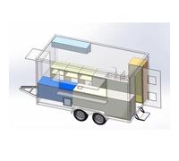 Remorque alimentaire à vendre, camion de nourriture mobile entièrement équipé, configuration de cuisine commerciale pour la vente