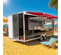 Remorque alimentaire avec cuisine complète personnalisable à vendre, unité de restauration mobile pour vente de tacos, hamburgers et boissons