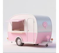 Remorque alimentaire commerciale pour utilisation dans la rue, camion de nourriture mobile, vente de crème glacée et de café, chariot de hot-dog avec configuration d'équipement complet