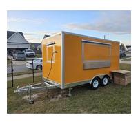 Remorque alimentaire entièrement équipée - Cuisine personnalisée, camion de concession mobile, pour un usage professionnel, chariot à café, support de hot-dog et tacos