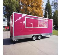 Remorque alimentaire mobile avec configuration complète de cuisine, chariot à crème glacée et hot-dog, station de café, camion alimentaire commercial à vendre