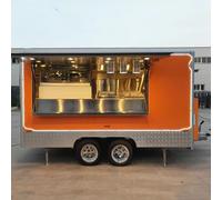 Remorque alimentaire mobile personnalisée à vendre - Camion alimentaire commercial entièrement équipé avec cuisine pour café, crème glacée, pizza, hot-dogs, hamburgers | Idéal pour la restauration, la