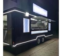 Remorque alimentaire personnalisée, camion de nourriture mobile avec station de fromage Nacho, pierre à pizza, chariot à hot-dog, machine à crème glacée et bar à café verseur, pour commercial