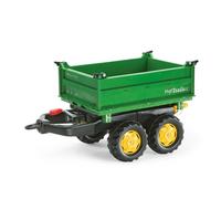 Rolly Toys – Remorque pour tracteur à pédales Rolly Mega Trailer, 2 essieux, John Deere multicolore