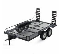 Remorque Camion À Essieu pour TF2 D90 CC01 pour RGT 86100 1/10 | RC Car Rechange Remorque Metal Double Essieu Remorquage Stable Et Montage Rapide Simple Sur Attelage Accessoires