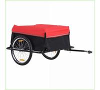 Remorque cargo pour vélo - HOMCOM - Robuste pliable grand espace - Noir/Rouge