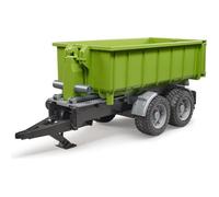 Remorque container pour tracteur miniature - BRUDER - Pour enfant dès 3 ans - Utilisation extérieure - Couleur verte