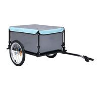 Remorque de bicyclette VIDAXL - Noir et bleu - Capacité de charge 65 kg
