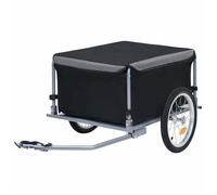 Remorque de bicyclette - vidaXL - Noir et gris - Capacité de charge 65 kg