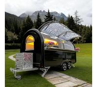 Remorque de cuisine mobile en acier inoxydable - Camion alimentaire à concession personnalisée pour barbecue, pizza, tacos et service alimentaire extérieur