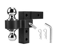 Remorque de remorque Hitch Mount Doudal Balls Lock Pins 6in Aluminium de chute réglable pour les récepteurs 2in Ajustement universel pour Boats S Remorques de bétail MotoCycles de (Schwarz)