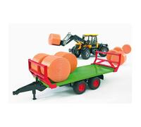 Remorque De Transport De Balles Avec 8 Balles Rondes Multicolore TU