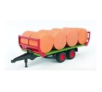 BRUDER Remorque de Transport de Paille avec 8 Bottes Rondes