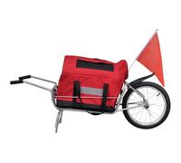 Remorque de Vélo à Une Roue avec Sac de Rangement Poussette Bicyclette vidaXL