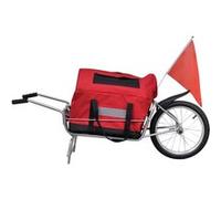 Remorque de vélo à une roue avec sac de rangement Argent G