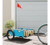 Remorque de vélo bleu tissu oxford et fer Bleu G