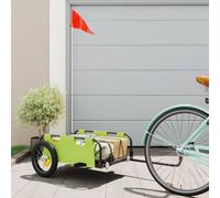 Remorque De Vélo Cargo Vert Tissu Oxford Et Fer
