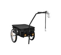 vidaXL Remorque de bicyclette/chariot à main 155x61x83 cm Acier Noir 91771