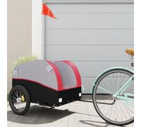 Remorque de Vélo Chariot Bicyclette Dégagement Bagage Transport Fer vidaXL