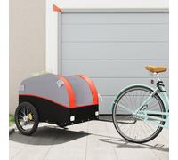 Remorque de Vélo Chariot Bicyclette Dégagement Bagage Transport Fer vidaXL