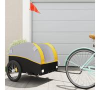 vidaXL Remorque de bicyclette/chariot à main 155x61x83 cm Acier Noir 91771