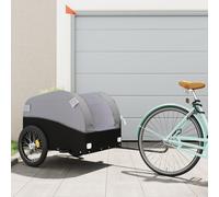 Remorque de vélo noir et gris 45 kg fer