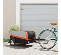 vidaXL Remorque de bicyclette/chariot à main 155x61x83 cm Acier Noir 91771