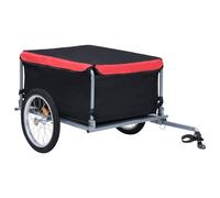 Remorque de Vélo Chariot Transport Marchandise Bagages Gris et Bleu vidaXL
