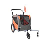 Remorque de Vélo Chien Poussette pour Animaux 2en1 30 kg Résistant à l'Eau