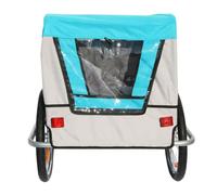 Remorque de vélo couverte 2 places maxi blocage et fixation axe de roue arrière - montage rapide sans outil enfant P2R 45 Kg Bleu