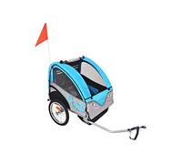 Remorque de vélo gris et bleu 30 kg