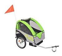 Remorque de vélo gris et vert 30 kg Vert G