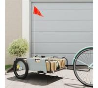 Remorque de vélo gris tissu oxford et fer Gris G