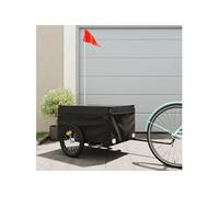 vidaXL Remorque de vélo noir 45 kg fer 94087