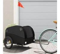 Remorque de vélo noir 45 kg fer Noir G