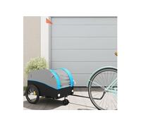 Remorque de vélo noir et bleu 30 kg fer